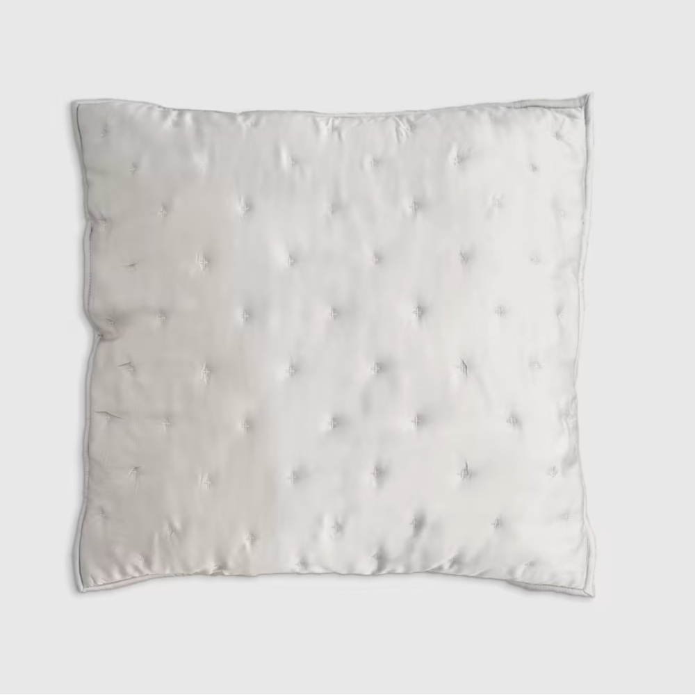 NWOT QUINCE Bamboo Dream Quilted Euro Sham White 5593